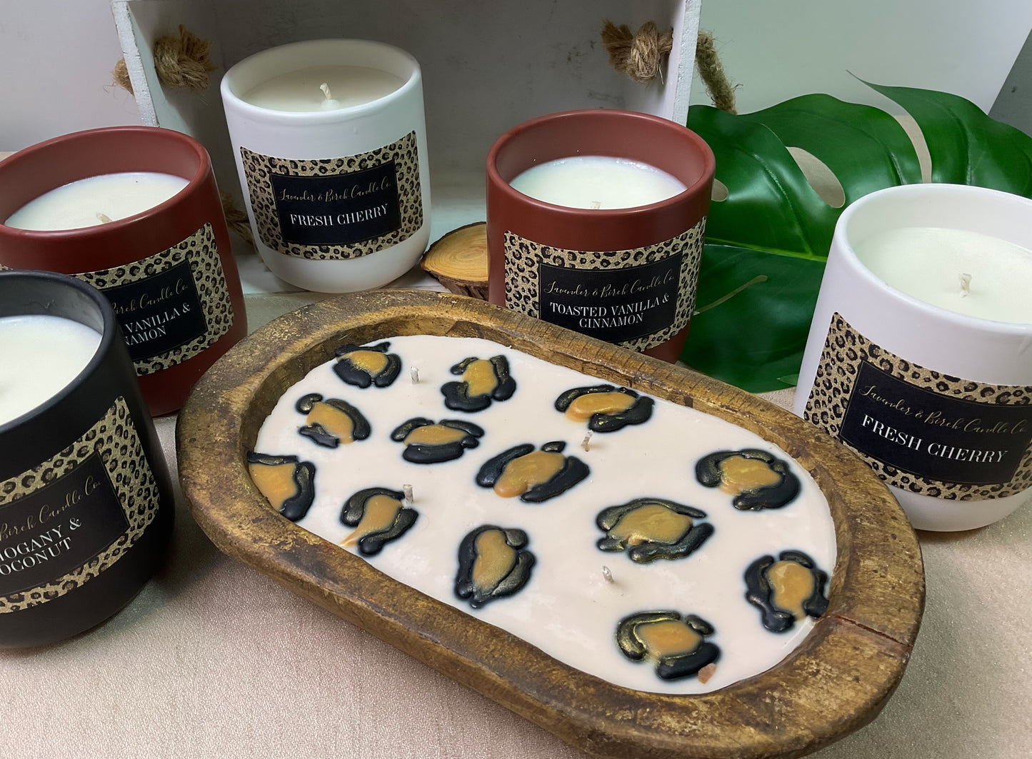 LUXE Safari Cheetah Candle ā Toasted Vanilla & Cinnamon (11 oz)