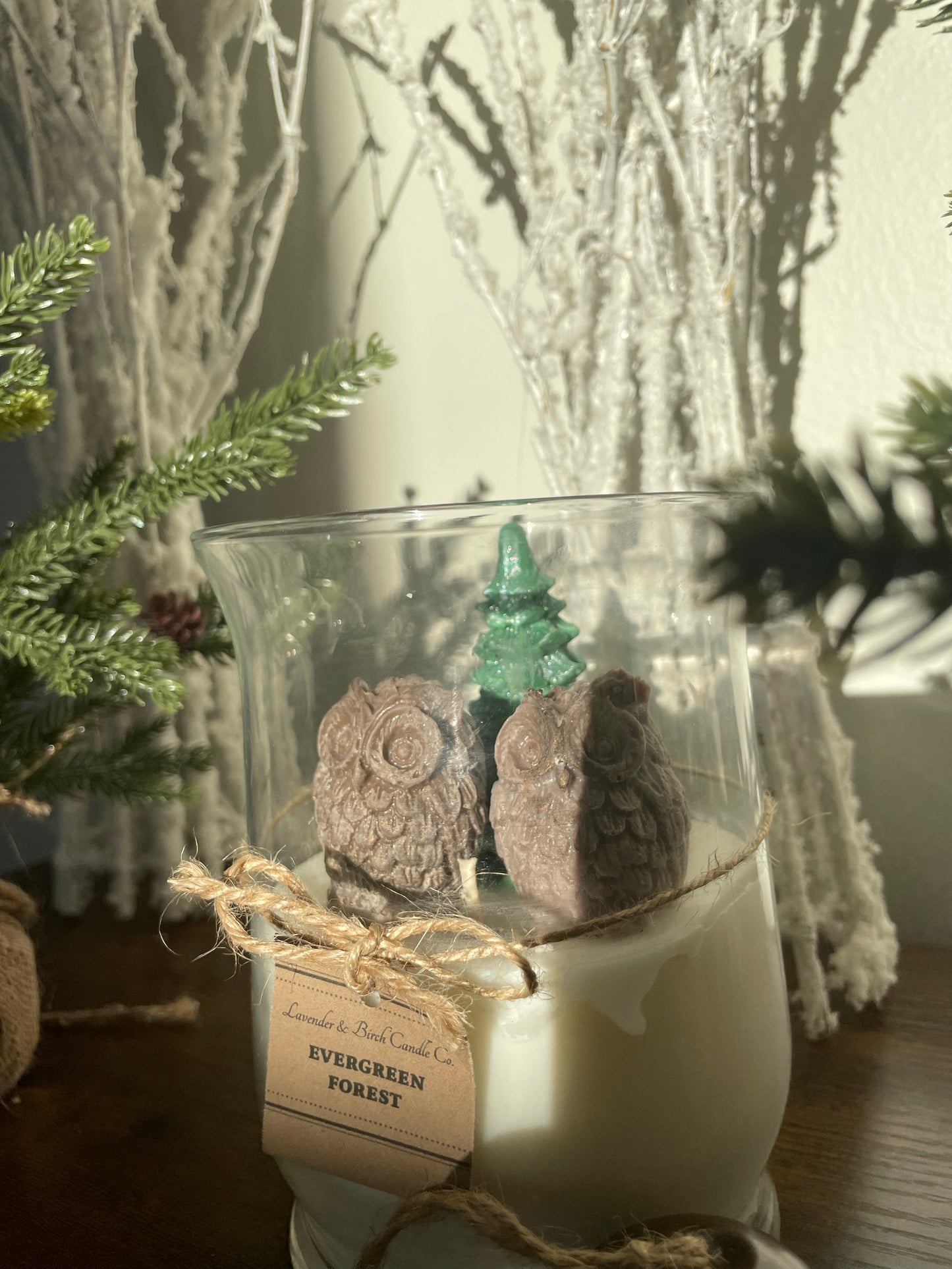 Woodland Owls and Pine Soy Candle