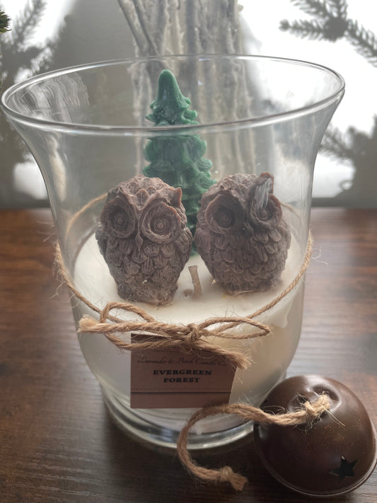 Woodland Owls and Pine Soy Candle