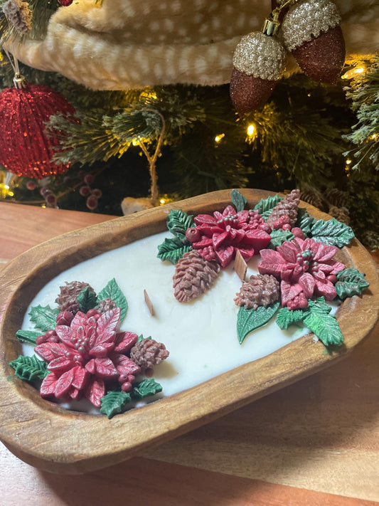 Christmas Poinsettia Candle