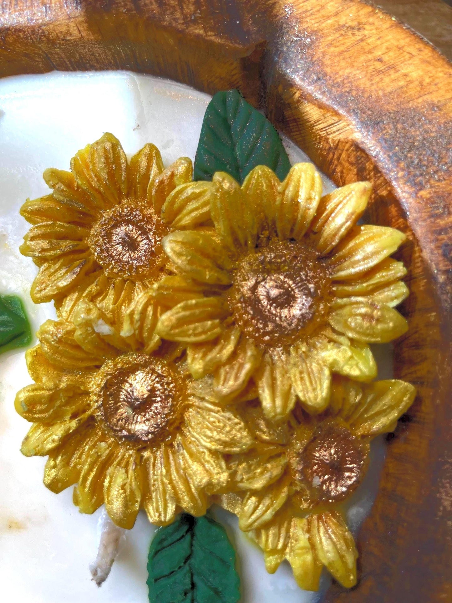 Sunflower Dough Bowl Candle