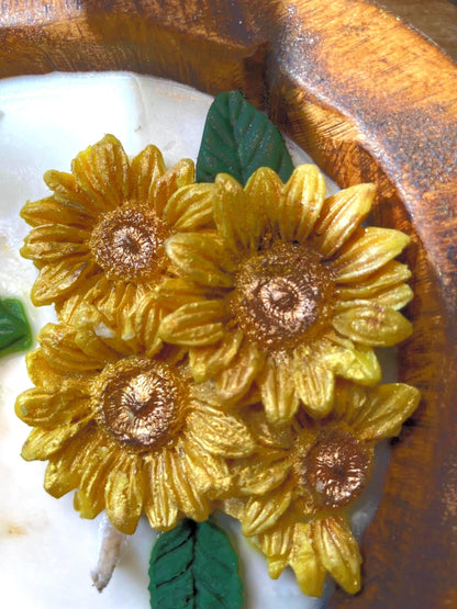 Sunflower Dough Bowl Candle