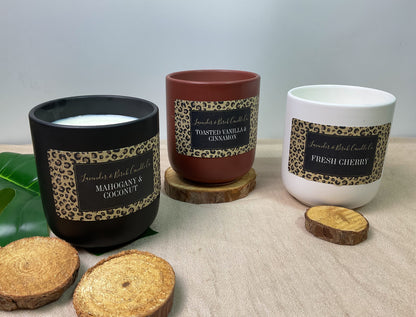 LUXE Safari Cheetah Candle – Toasted Vanilla & Cinnamon (11 oz)