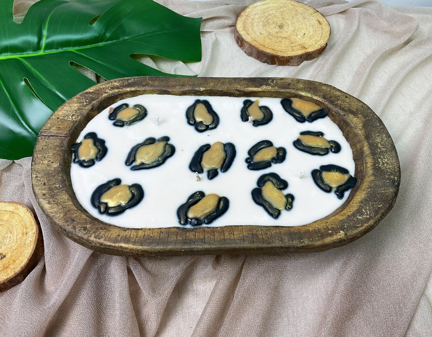 LUXE Safari Cheetah Dough Bowl Candle