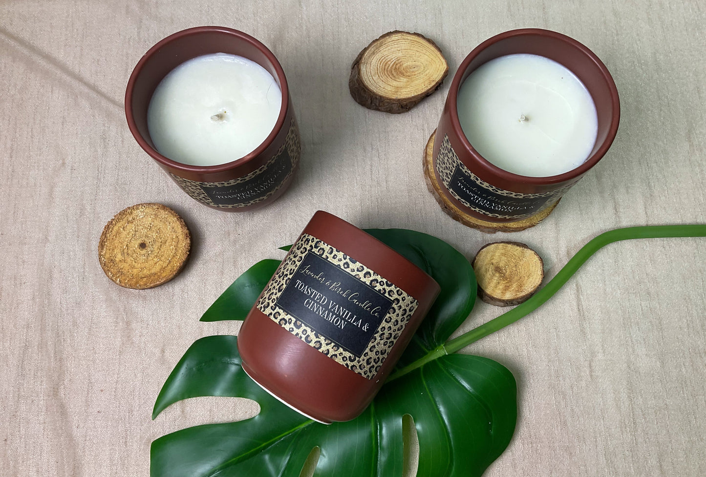 LUXE Safari Cheetah Candle – Toasted Vanilla & Cinnamon (11 oz)