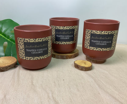 LUXE Safari Cheetah Candle – Toasted Vanilla & Cinnamon (11 oz)
