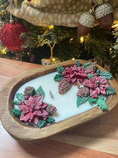 Christmas Poinsettia Candle