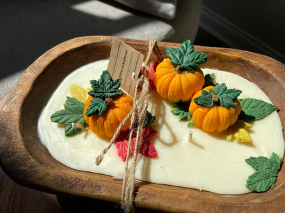 Pumpkin Soufflé Dough Bowl Candle