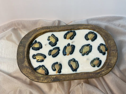 LUXE Safari Cheetah Dough Bowl Candle
