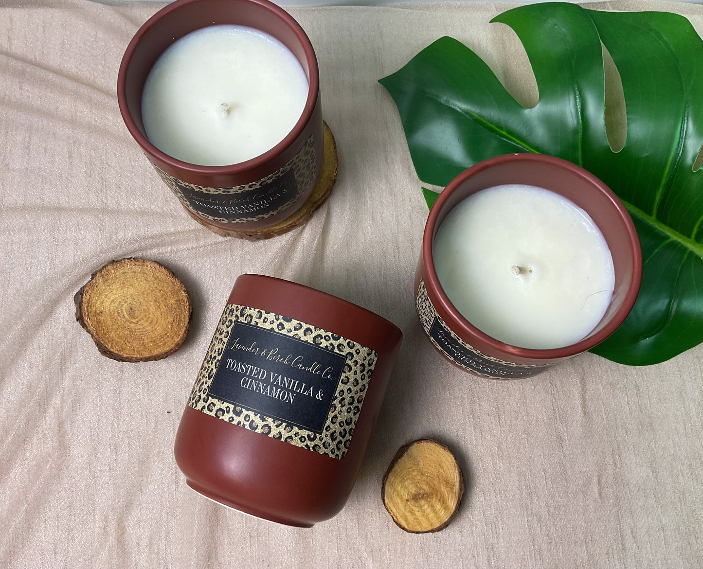 LUXE Safari Cheetah Candle – Toasted Vanilla & Cinnamon (11 oz)
