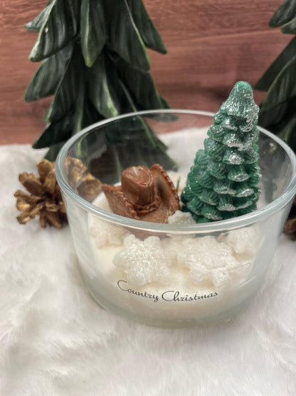 Country Christmas Soy Decorative 3-Wick Candle