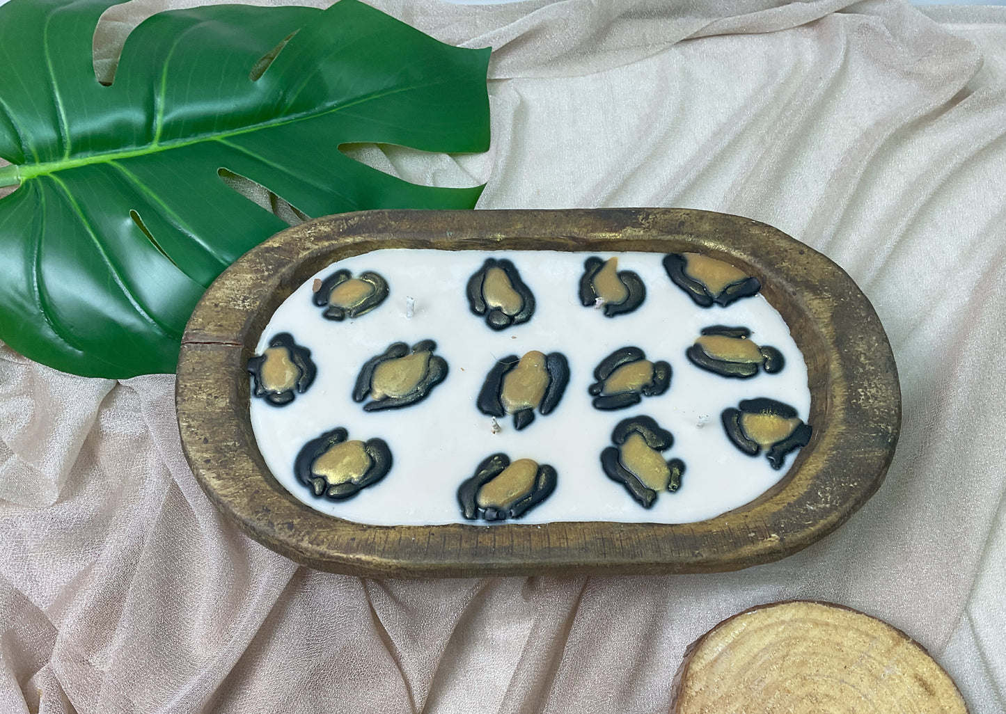 LUXE Safari Cheetah Dough Bowl Candle