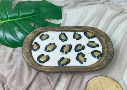 LUXE Safari Cheetah Dough Bowl Candle