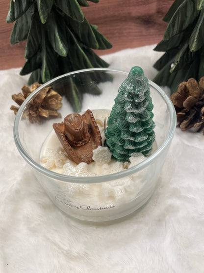 Country Christmas Soy Decorative 3-Wick Candle