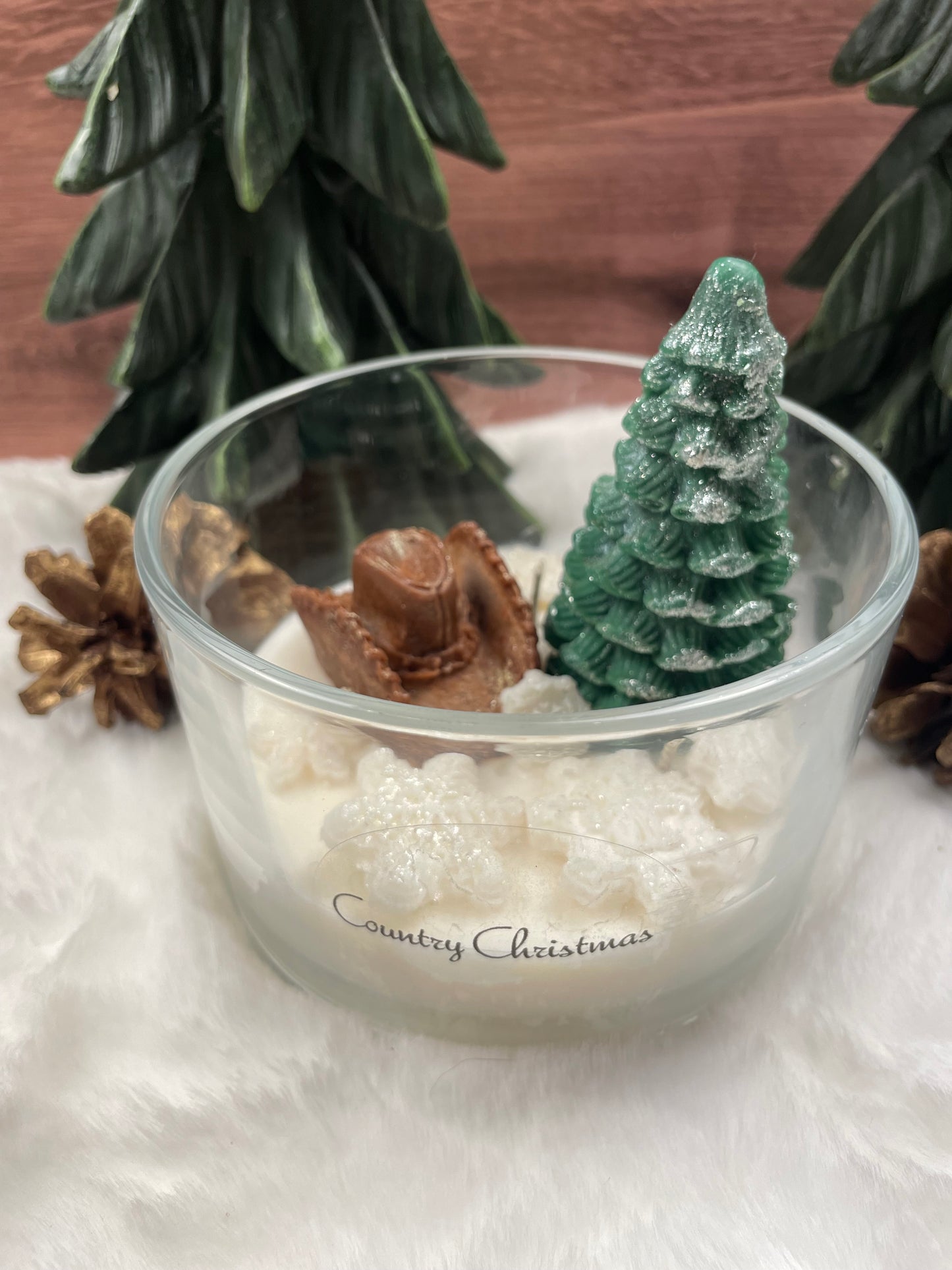Country Christmas Soy Decorative 3-Wick Candle