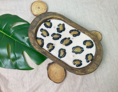 LUXE Safari Cheetah Dough Bowl Candle