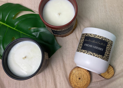 LUXE Safari Cheetah Candle – Fresh Cherry (11 oz)