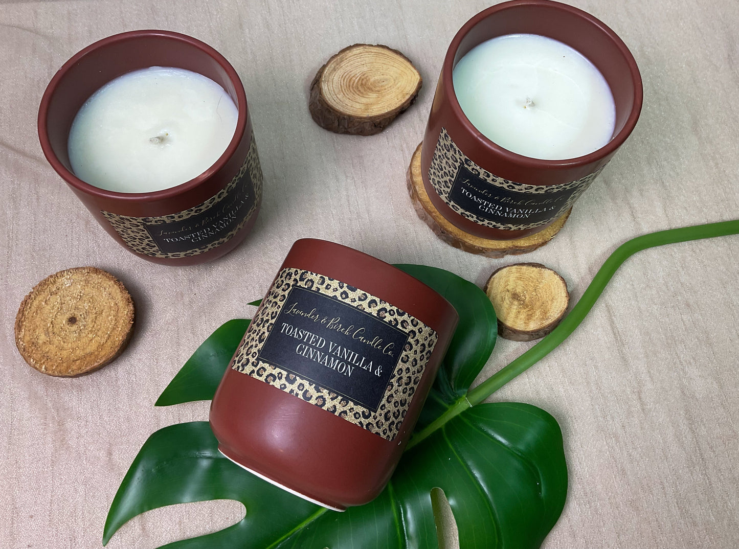 LUXE Safari Cheetah Candle – Toasted Vanilla & Cinnamon (11 oz)