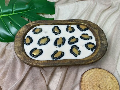 LUXE Safari Cheetah Dough Bowl Candle
