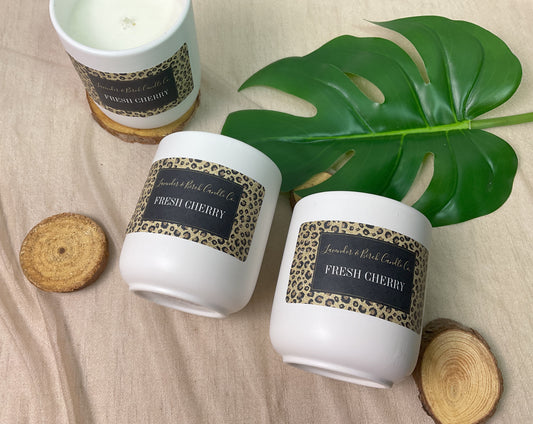 LUXE Safari Cheetah Candle – Fresh Cherry (11 oz)