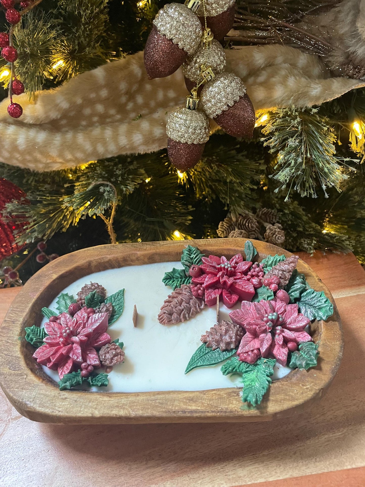 Christmas Poinsettia Candle