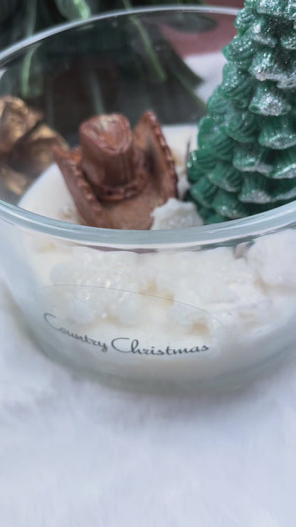 Country Christmas Soy Decorative 3-Wick Candle